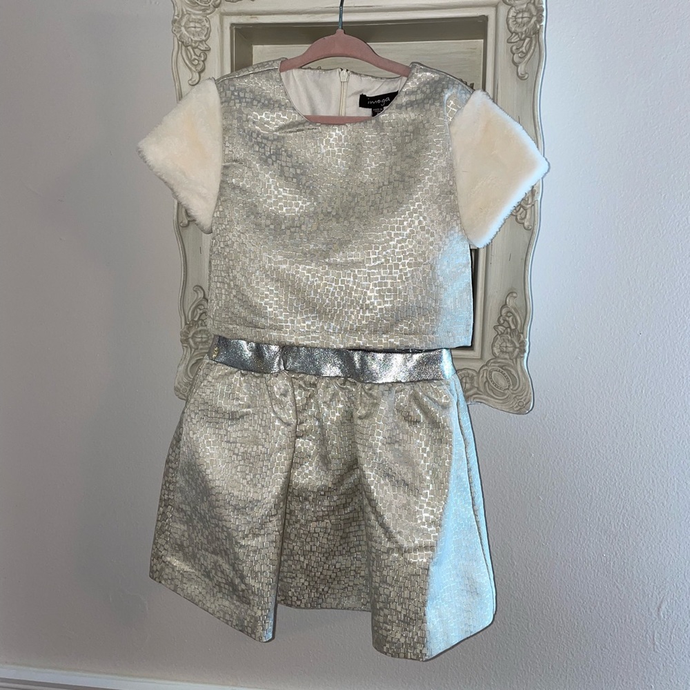 Imoga dress , looks like two piece but skirt and top connected